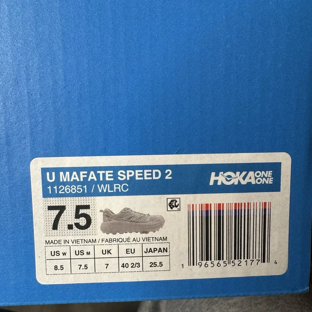 Hoka U Mafate Speed 2 Unisex‎ Fashion Sneakers 1126851-WLRC/ Size US 8.5W/7.5M